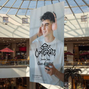 Banderoles Diplômé Graffiti Panneau de fin d'études personn