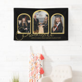 Banderoles Diplômé moderne | 3 Collage photo en arc (En situation)