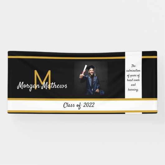 Banderoles Diplôme Noir traditionnel (Horizontal)