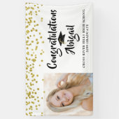 Banderoles Diplôme Photo Gold Confetti Brush Script (Vertical)