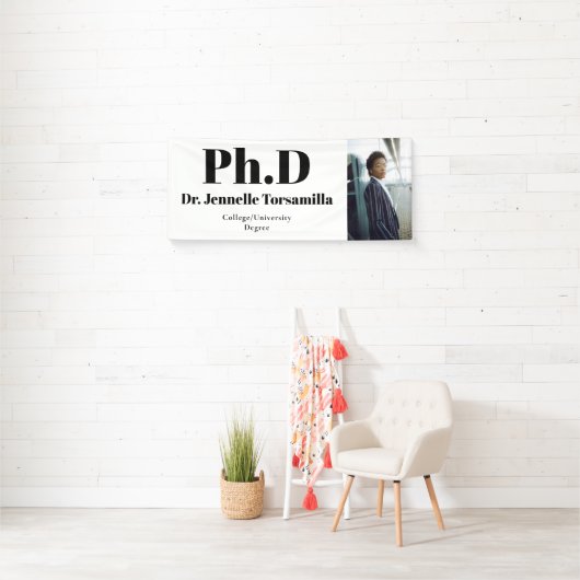 Banderoles Diplômé Photo PhD Diplôme (En situation)