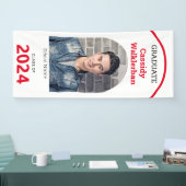 Banderoles Diplômé White Red Photo Graduate (Salon professionnel)