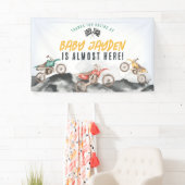 Banderoles Dirt Bike Large Baby Shower Welcome (En situation)