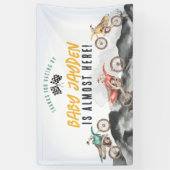 Banderoles Dirt Bike Large Baby Shower Welcome (Vertical)