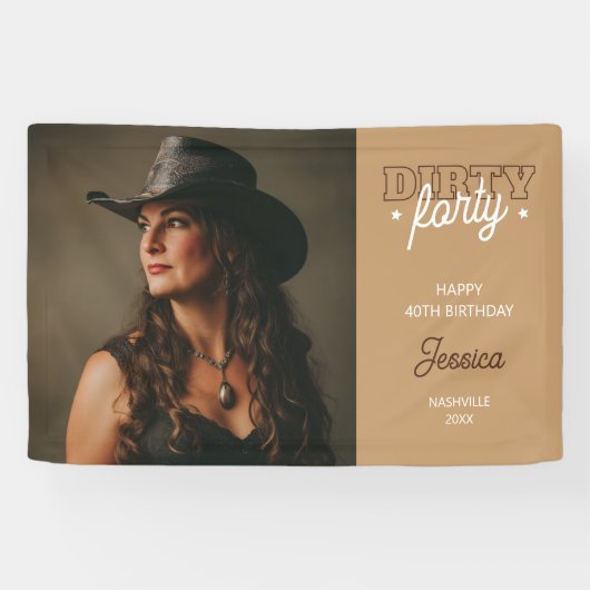 Banderoles Dirty Quarty Western Rodeo Photo 40e anniversaire (Horizontal)