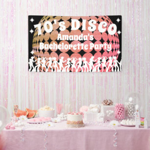 Banderoles Disco Bachelorette des années 70   Boule à Parties