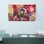 Banderoles Disco Red Ball, États-Unis Drapeau Bienvenue (Salon professionnel)