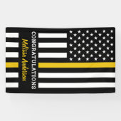 Banderoles Dispatcher Thin Gold Line Drapeau Parti de retrait (Horizontal)