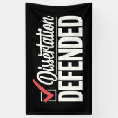 Banderoles Dissertation Défendu Doctorat Diplômé (Vertical)