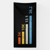 Banderoles Distances de course I - 5K 10K 13,1 26,2 Marathoni (Verticale)