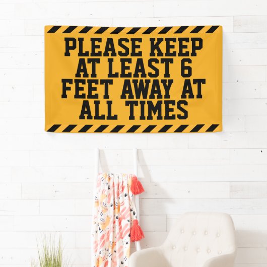 Banderoles Distances sociales de six pieds (En situation)