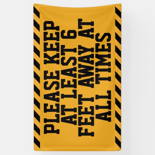 Banderoles Distances sociales de six pieds (Vertical)