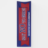 Banderoles Dites non à la semaine rouge de ruban de drogues (Vertical)