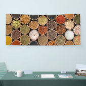 Banderoles Diverses épices et ingrédients alimentaires (Salon professionnel)