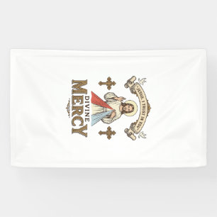 Banderoles Divine Mercy Jésus Gravure Vintage Chemise Religie