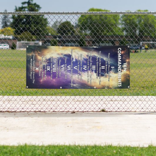 Banderoles Dix commandements (En situation)