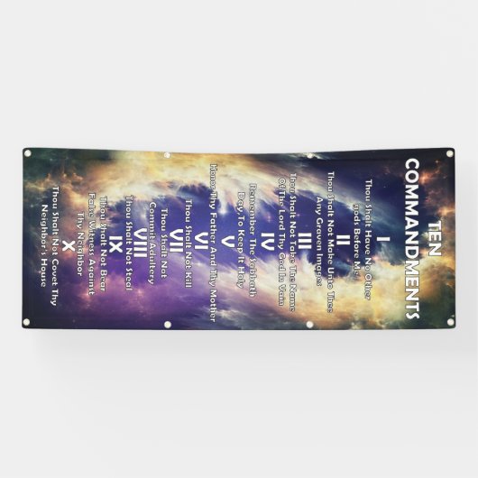 Banderoles Dix commandements (Horizontal)
