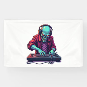 Banderoles DJ Zombie - Festival de musique Halloween Tee