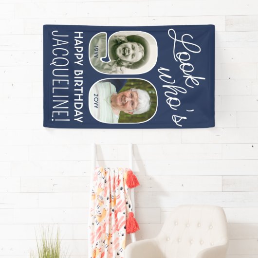 Banderoles do-it-yourself couleurs ・ Regardez qui est 90 Anni (En situation)