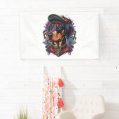 Banderoles Dobermann Dog Pirate (En situation)