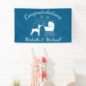 Banderoles Dobermann Pinscher Baby shower Chien chiot Dobie (En situation)