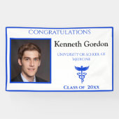 Banderoles Docteur en Diplôme Caduceus Purple Université NYU (Horizontal)