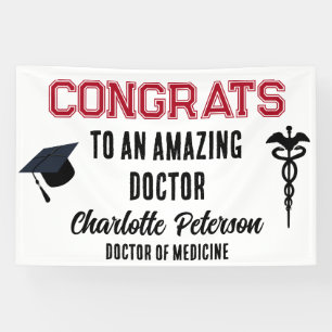 Banderoles Docteur Médicale Congrats de l'école Graduation