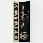 Banderoles Docteur PharmD sur mesure de la Fête de Graduation (Vertical)