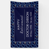 Banderoles Docteur Stethoscope Parti de retraite (Vertical)