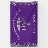 Banderoles Doctor Nursing Practice Graduation Purple Silver (Vertical)