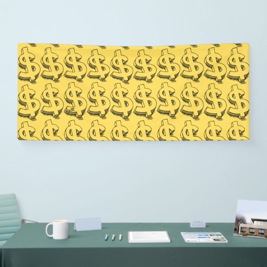 Banderoles dollar or (Salon professionnel)