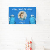 Banderoles Dolphin Blue Ocean 10e fête d'anniversaire (Insitu)