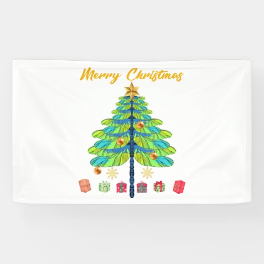 Banderoles Don d'arbre de Noël de libellule (Horizontal)