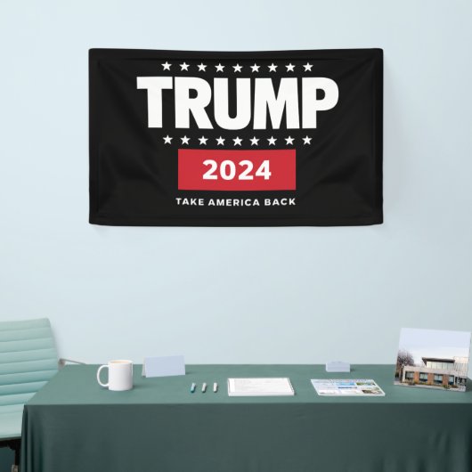 Banderoles Donald Trump 2024 redonne l'élection américaine (Salon professionnel)