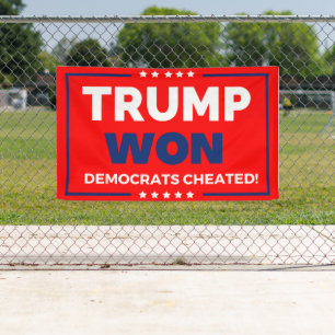 Banderoles Donald Trump 2024 Trump a gagné