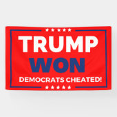 Banderoles Donald Trump 2024 Trump a gagné (Horizontal)
