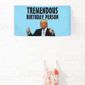BANDEROLES DONALD TRUMP FUNNY ANNIVERSAIRE BANNER DE FÊTE (Insitu)