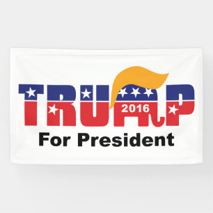 Banderoles Donald Trump Président 2016 GOP Elephant Hair Logo