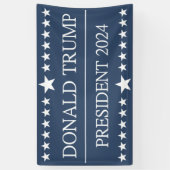 Banderoles Donald Trump Président 2024 Bold Blue (Vertical)
