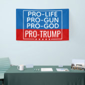 Banderoles Donald Trump Pro-Life Pro-Gun Pro-God (Salon professionnel)