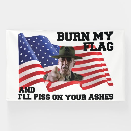 Banderoles Don't burn my flag (Horizontal)