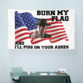Banderoles Don't burn my flag (Salon professionnel)