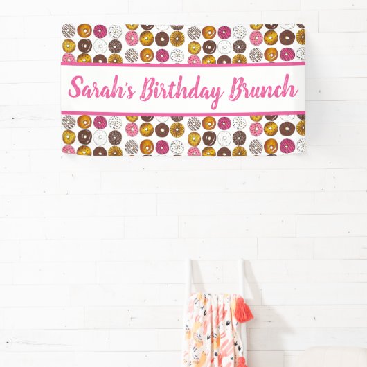 Banderoles Donut Doughnut Fête Anniversaire Brunch Vente de p (Insitu)