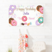 Banderoles Donut girl 2e anniversaire (En situation)