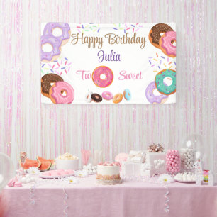 Banderoles Donut girl 2e anniversaire