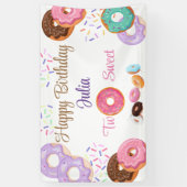 Banderoles Donut girl 2e anniversaire (Vertical)