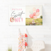 Banderoles Donut sucré un 1er anniversaire fête (En situation)