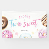 Banderoles Donut Two Sweet 2e anniversaire (Horizontal)