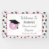 Banderoles Donuts and Degrees Motif de diplôme Bienvenue (Horizontal)