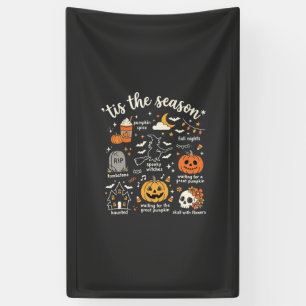 Banderoles Doodle de Halloween C'est la saison design sorcièr